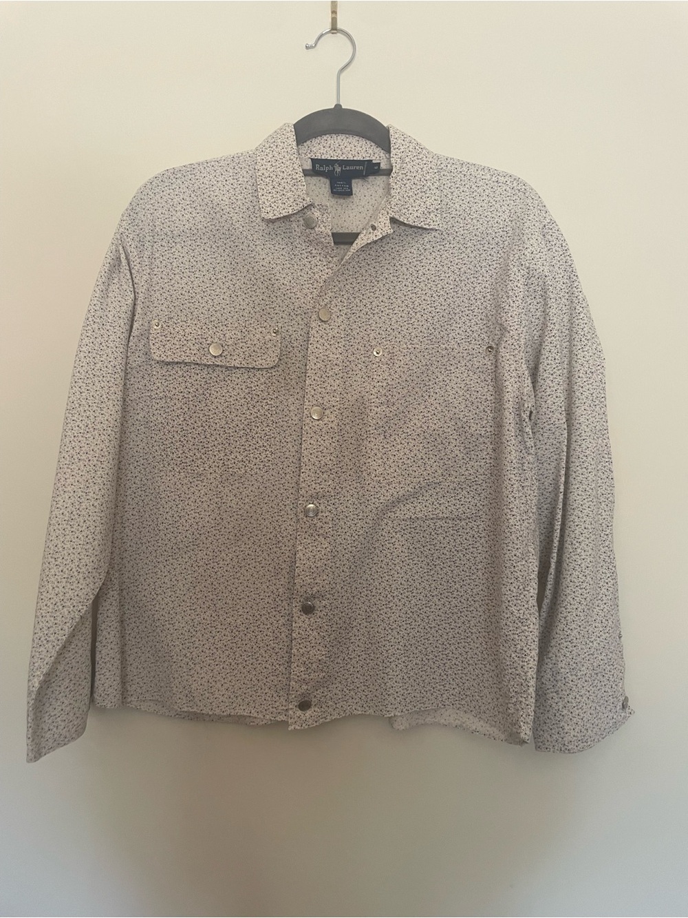 Vintage Ralph Lauren Cotton Cropped Boxy Button-Up Shirt
